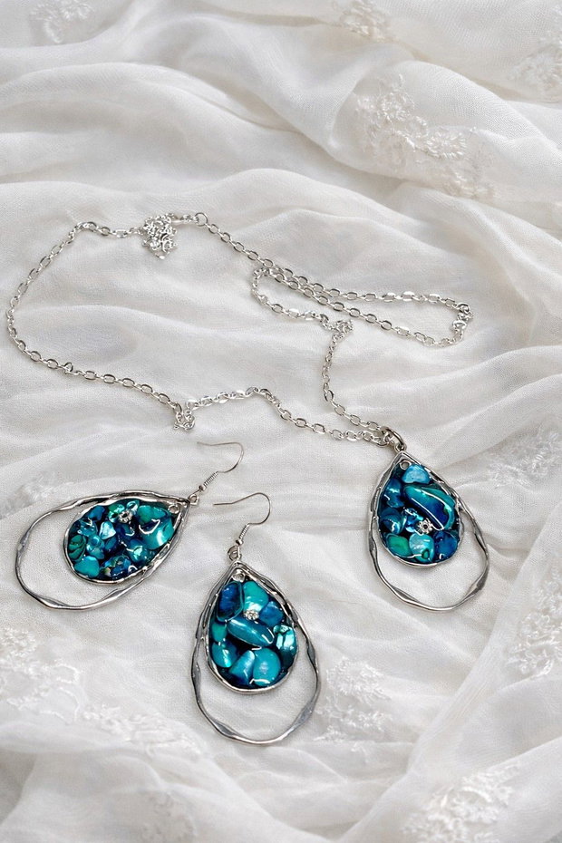 Set bijuterii Abalone ( Paua ) 02525