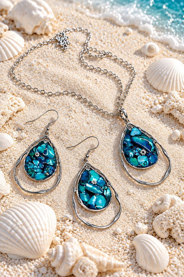 Set bijuterii Abalone ( Paua ) 02525