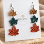 Cercei statement Autumn Stories  October Palette | Frunze din lut polimeric | RaraTerra