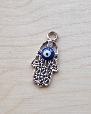 Pandantiv Mâna Fatimei cu ochi protector (evil eye)