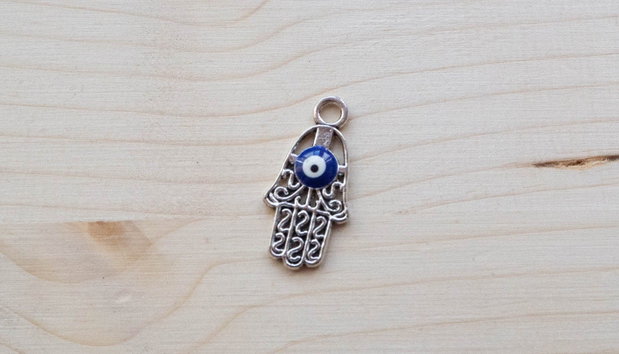 Pandantiv Mâna Fatimei cu ochi protector (evil eye)