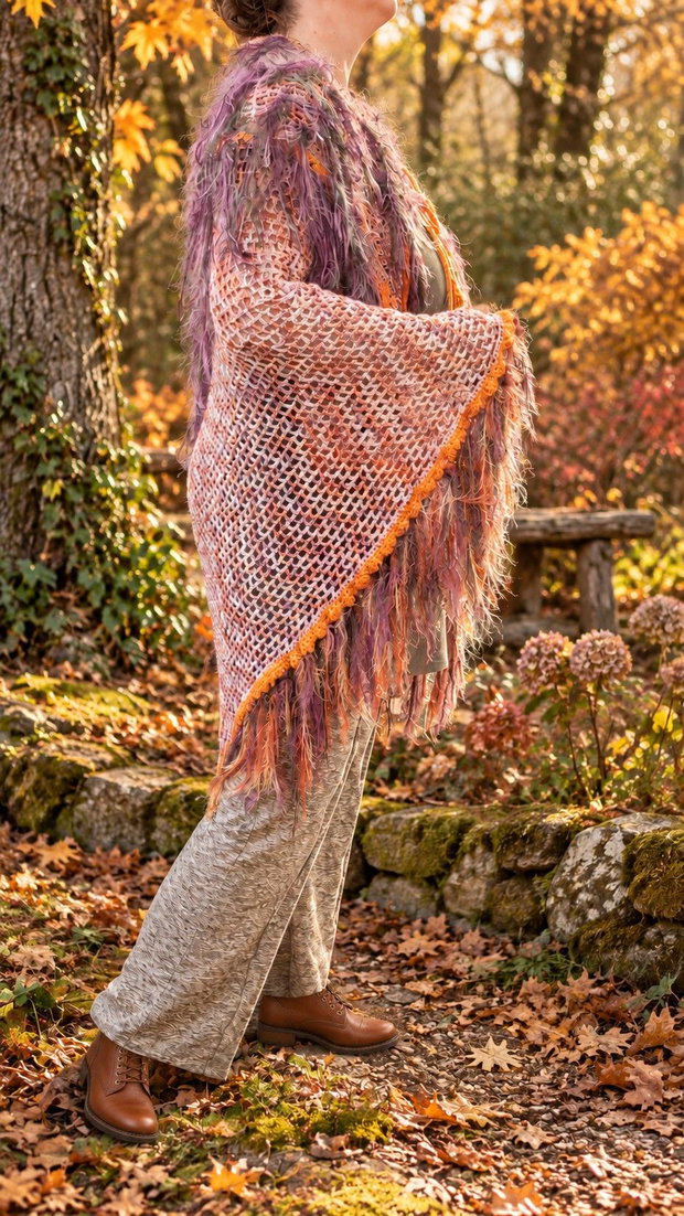 Pelerina Amurg Violet model unicat Larrange