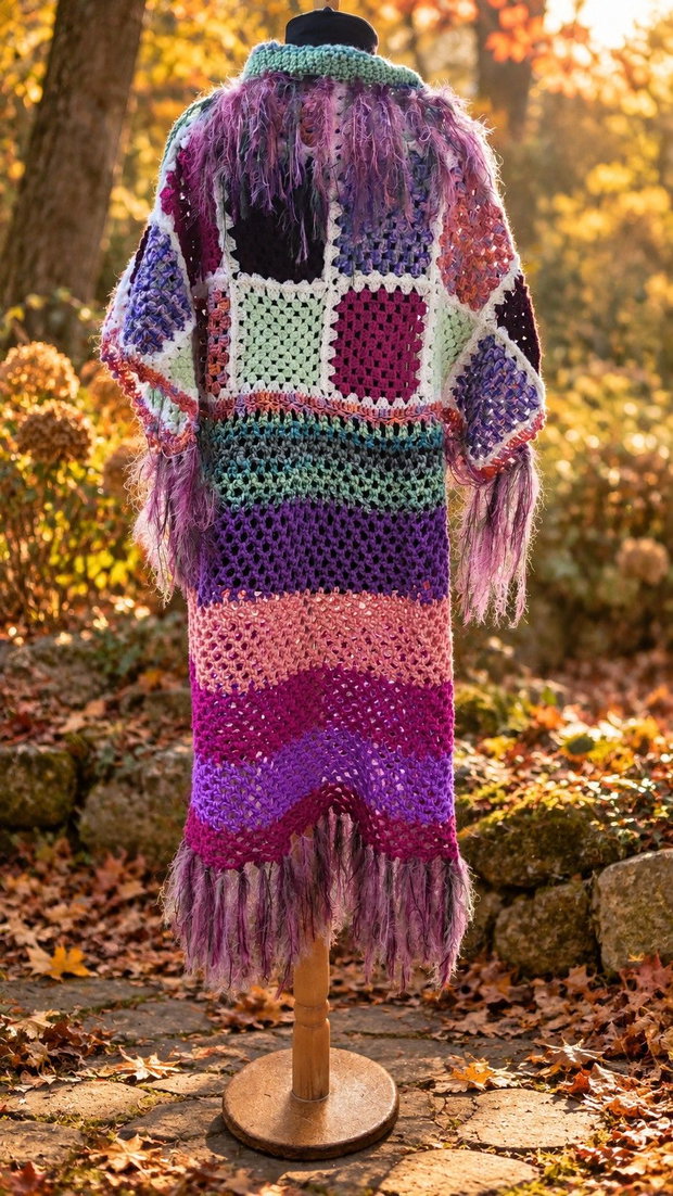Rochie croșetata Mozaic de Vis