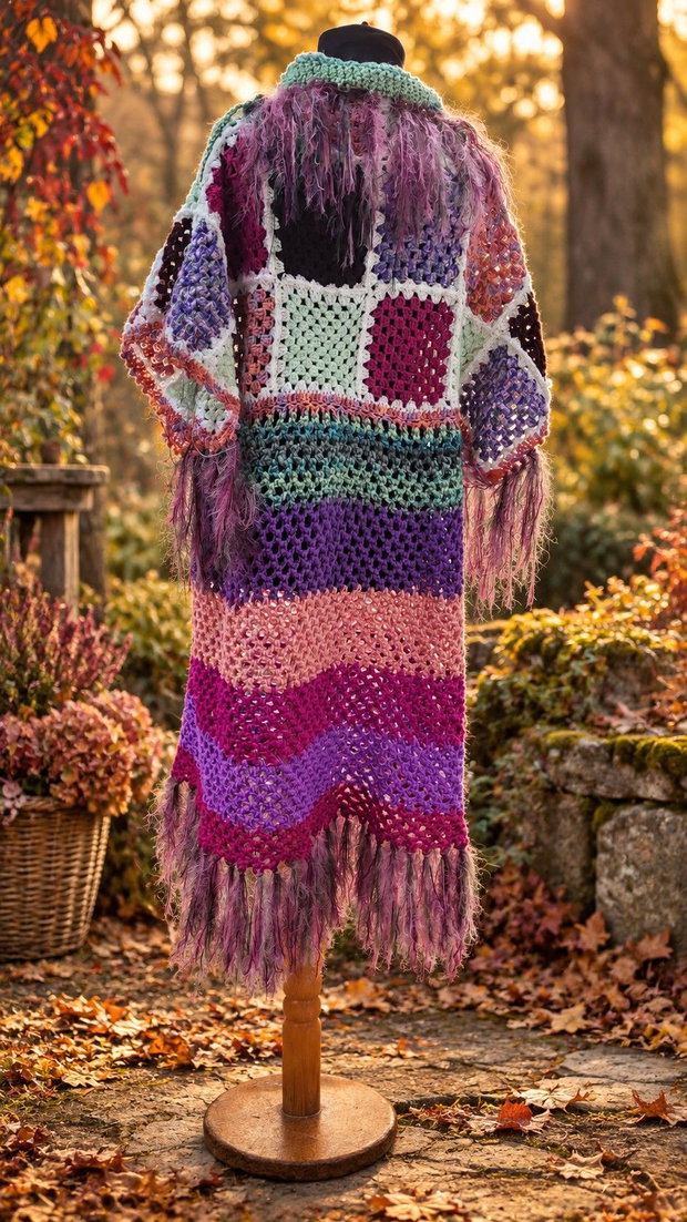 Rochie croșetata Mozaic de Vis