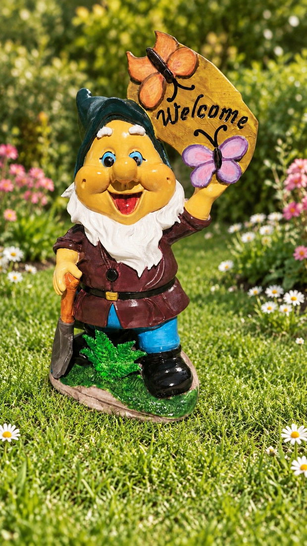 Pitic de Grădină Artizanal (30 cm)  Printat 3D și Pictat Manual