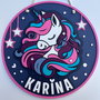 Decoratiune unicorn personalizata cu nume pentru camera copilului