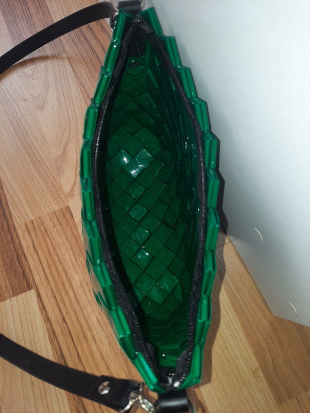 Geanta verde handmade