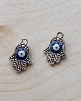 Pandantiv Mâna Fatimei cu ochi protector (evil eye)