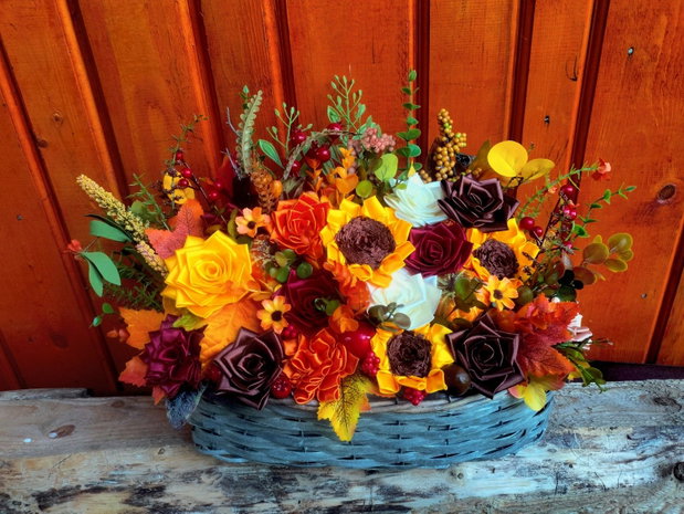 Aranjament floral de toamnă handmade decor / cadou