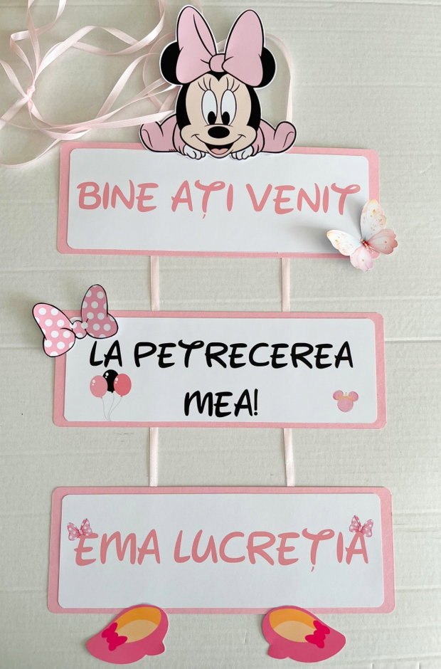 Banner Bine ați venit! baby Minnie mouse