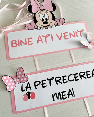 Banner Bine ați venit! baby Minnie mouse
