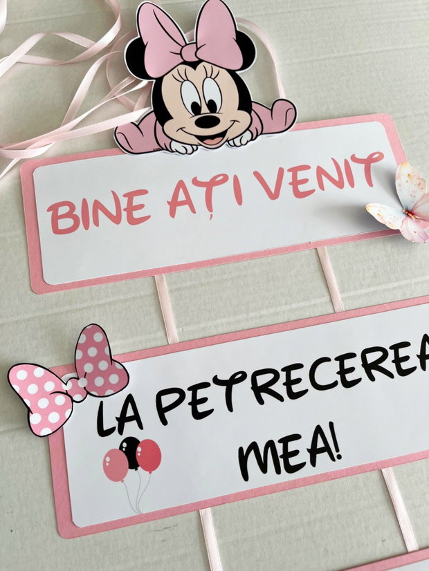 Banner Bine ați venit! baby Minnie mouse