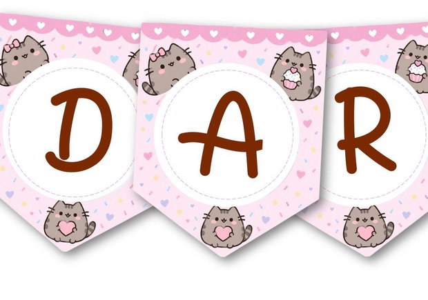 Ghirlandă Pusheen personalizată