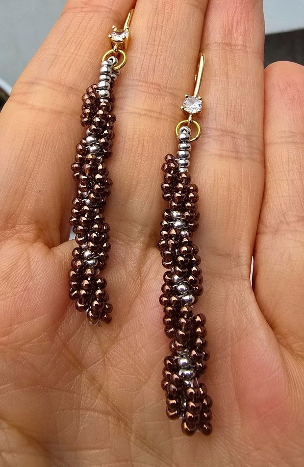 Honey Spiral  Set handmade din mărgele Preciosa Ornela