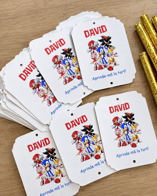Etichete pentru artificii Sonic personalizate