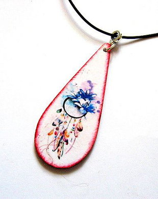 Colier lemn  cu Dreamcatcher 52831