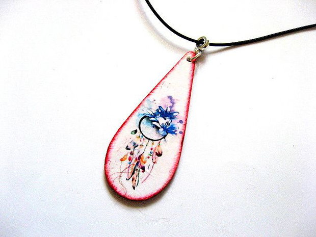 Colier lemn cu Dreamcatcher 52831