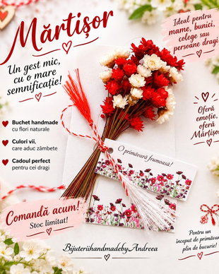 Mărțișor handmade, un cadou mic, dar plin de emoție!