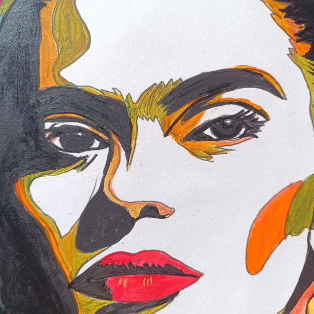 Frida Kahlo. Tablou pictat manual