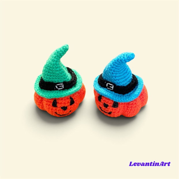 Mini dovleac croșetat manual decorațiune Halloween handmade LA COMANDĂ
