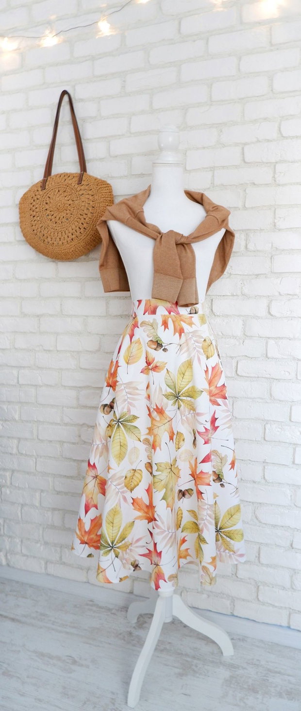 Rochie Camasa cu Revere Frunze Toamna