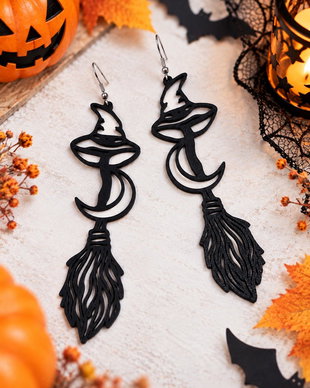 Cercei Mătura vrăjitoarei  ediție Halloween