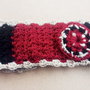 Banda / bandana / bentita de par crosetata grena cu floare
