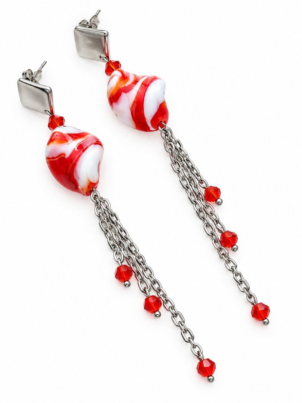 Cercei lungi lampwork