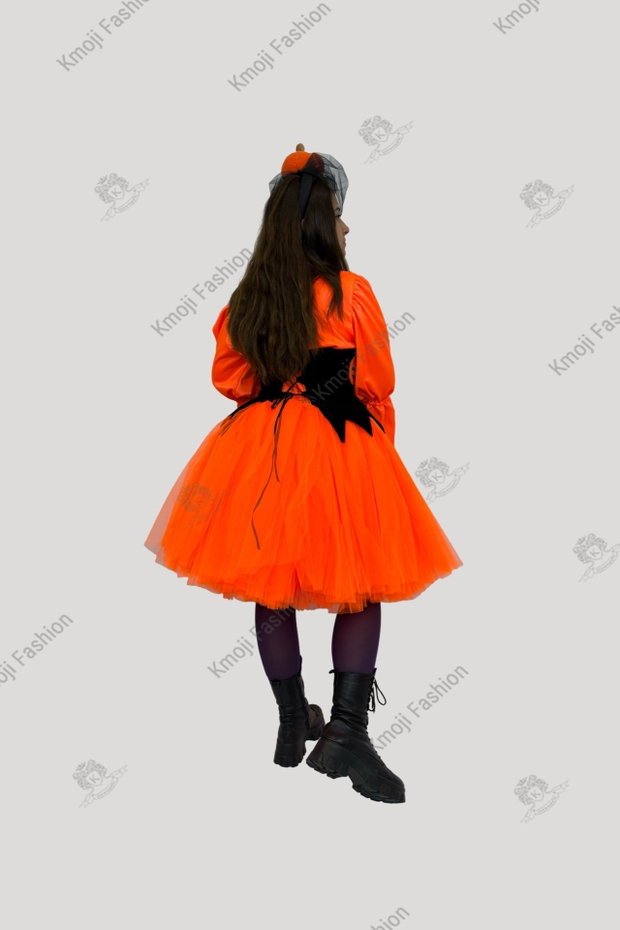 Costum Dovleac Halloween Portocaliu Neon Adult