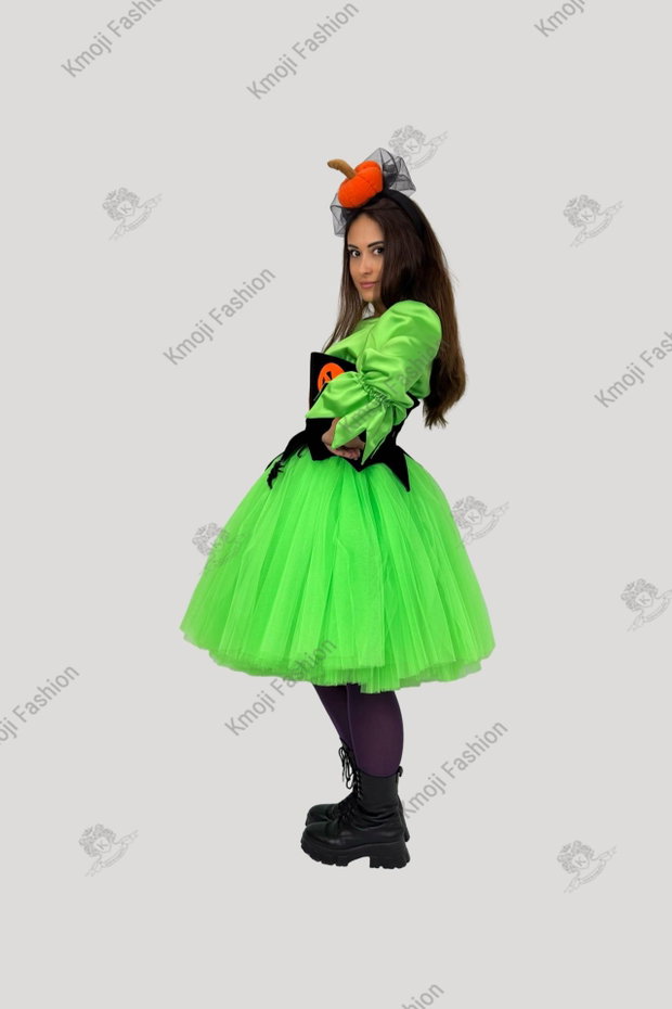 Costum Dovleac Halloween Verde Neon Adult