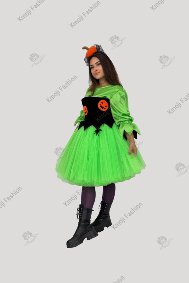 Costum Dovleac Halloween Verde Neon Adult