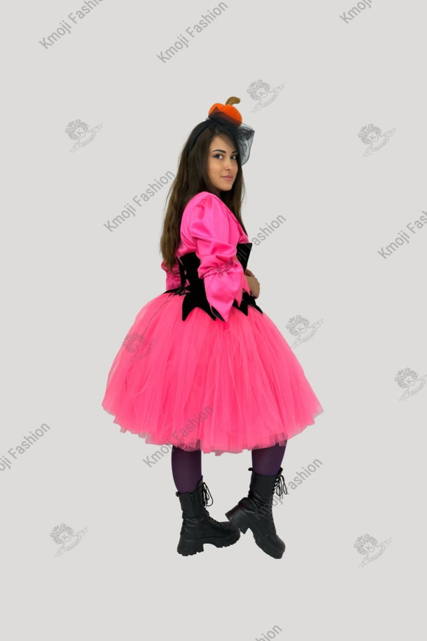 Costum Dovleac Halloween Roz Neon Adult