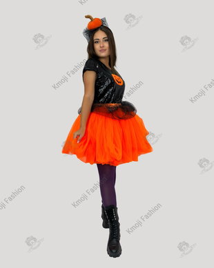 Costum Dovlecel Halloween Portocaliu Neon Adult