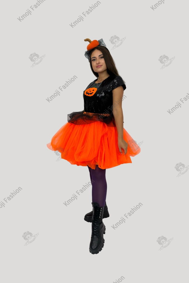 Costum Dovlecel Halloween Portocaliu Neon Adult