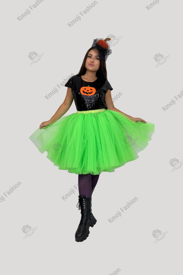 Costum Dovlecel Halloween Verde Neon Adult