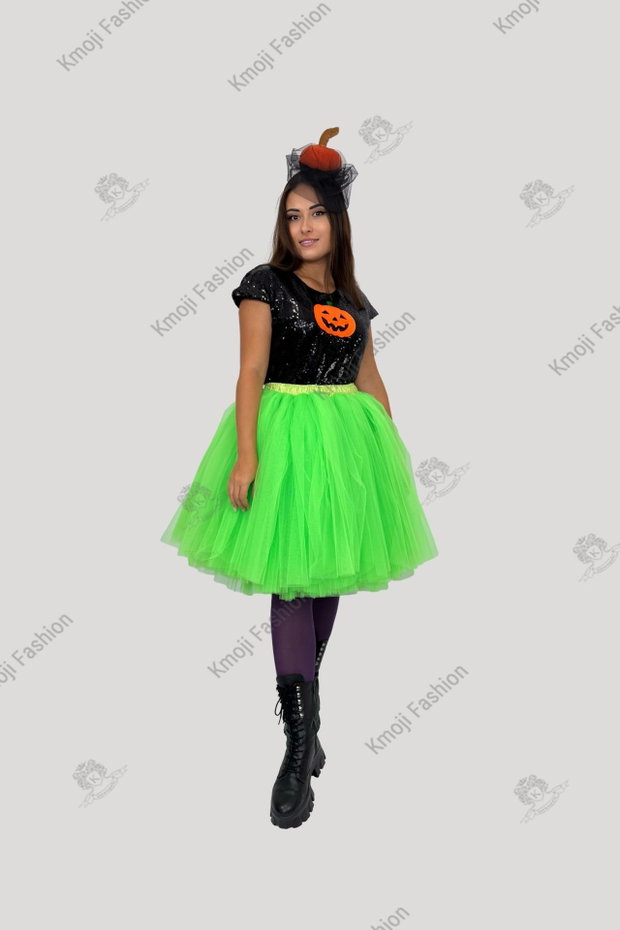 Costum Dovlecel Halloween Verde Neon Adult