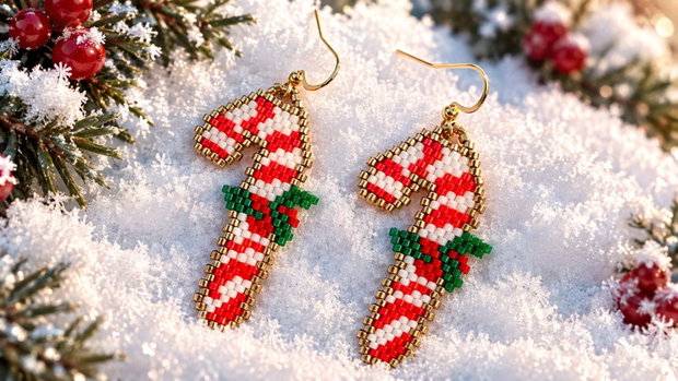 Cercei Candy Cane