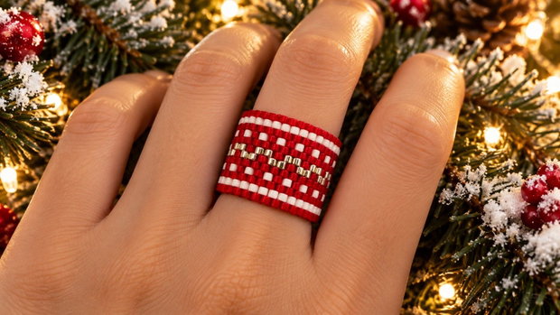 Inel  Holiday Ribbon