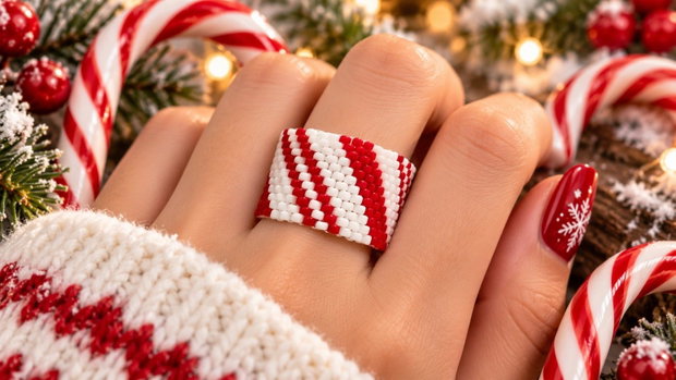Inel Candy Cane Sweetness