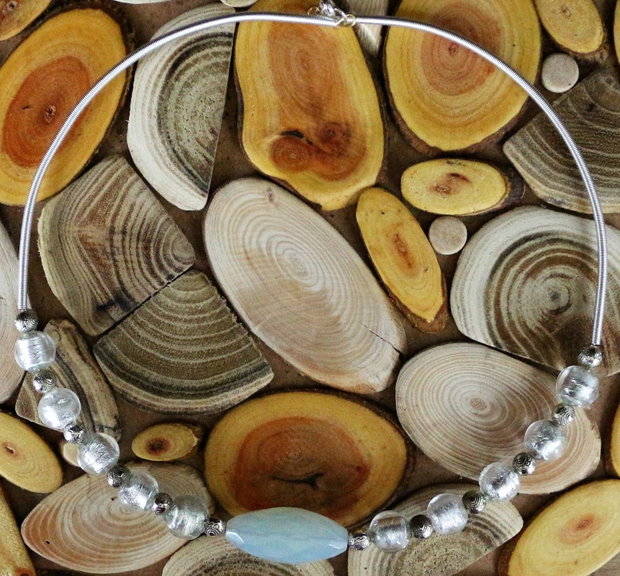 Colier handmade Lumina de Opalit