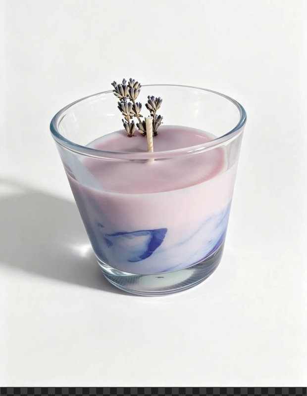Lumanare parfumata din ceara de soia, Aroma Lavenda 150g