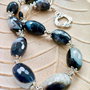 Colier vintage agate onix negru