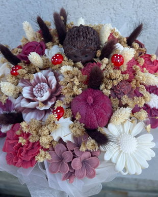 Cosulet cu flori handmade