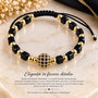 Eleganță în auriu și negru - bratara shamballa cu cristale tip swarovski si bila disco cu cristale zirconia