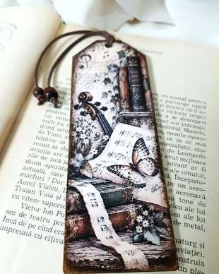 Semn de carte handmade - cu aer vintage