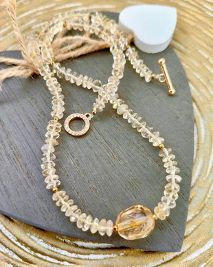 Colier CHOKER citrin