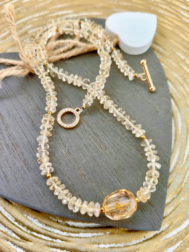 Colier CHOKER citrin