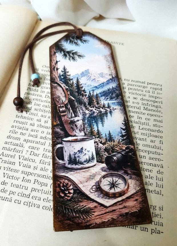 Semn de carte handmade - Pentru cei ce iubesc aventura