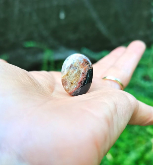 Inel Agata indiana si Argint 925 - IN1388 - Inel pietre semipretioase, inel negru reglabil, inel agat, cadou sotie, inel cadou, bijuterii cadou, bijuterii agate, cristale vindecatoare, cristaloterapie, cristale de colectie