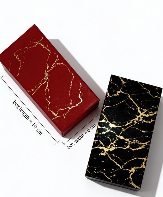 Cutie Cadou de Lux cu Sertar din Rășină Epoxidică Efect Marmură și Aur, Elegant de Birou și Bijuterii 12x6 cm 2+2 cadou
